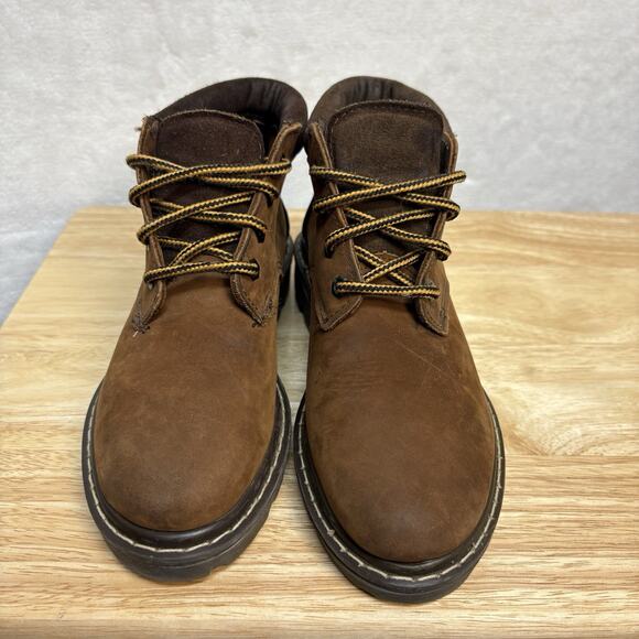 Eastland Brown Leather Lace Up Ankle Chukka Boot Moc Toe Lug Sole Size 7.5 - Picture 6 of 13